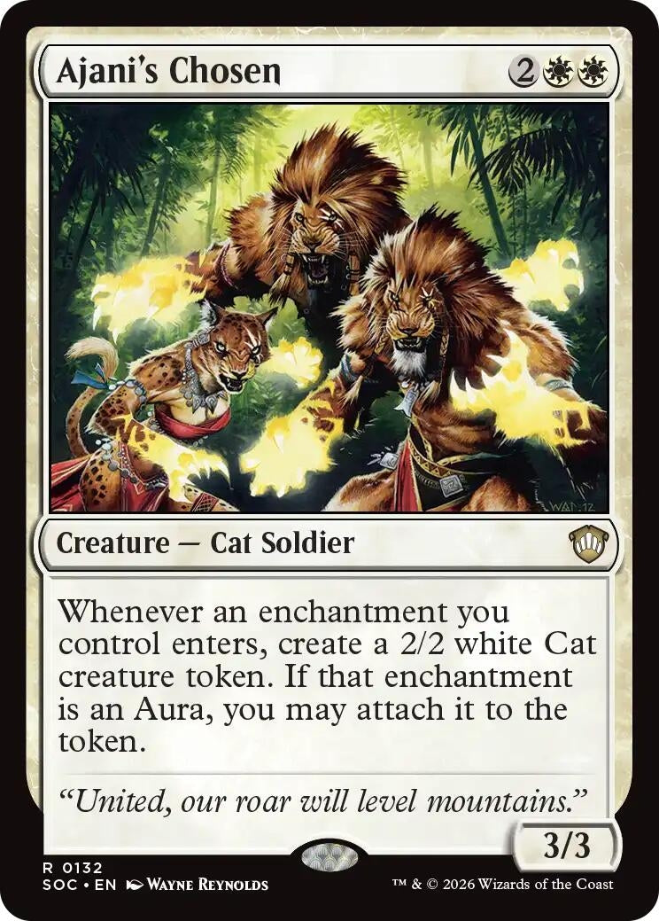 Image for Ajani's Chosen (132) (Commander: Secrets of Strixhaven) - Magic: The Gathering