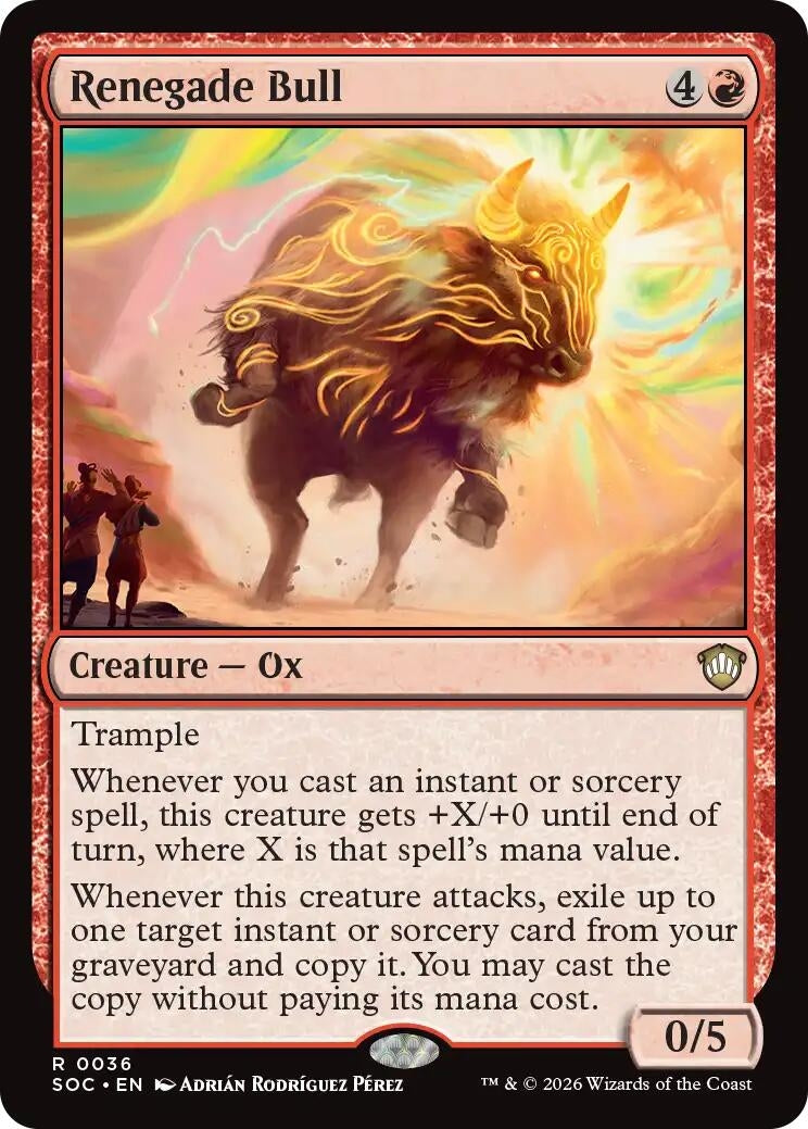 Image for Renegade Bull (36) (Commander: Secrets of Strixhaven) - Magic: The Gathering