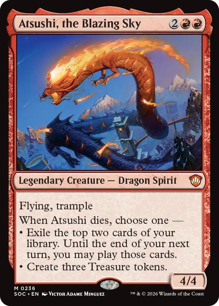 Image for Atsushi, the Blazing Sky (236) (Commander: Secrets of Strixhaven) - Magic: The Gathering