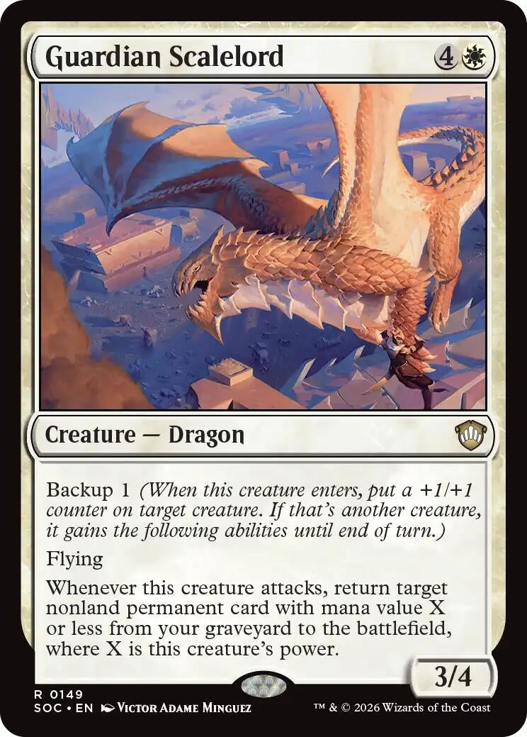 Image for Guardian Scalelord (149) (Commander: Secrets of Strixhaven) - Magic: The Gathering