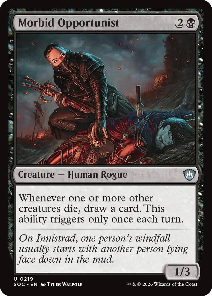 Image for Morbid Opportunist (219) (Commander: Secrets of Strixhaven) - Magic: The Gathering