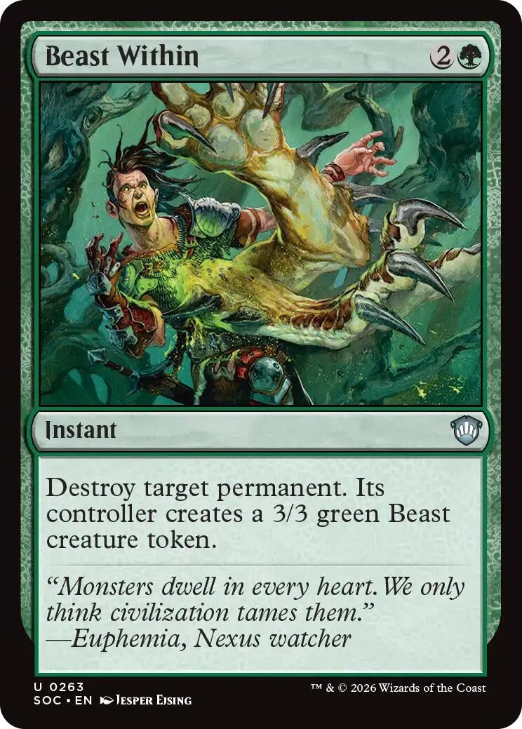 Image for Beast Within (263) (Commander: Secrets of Strixhaven) - Magic: The Gathering
