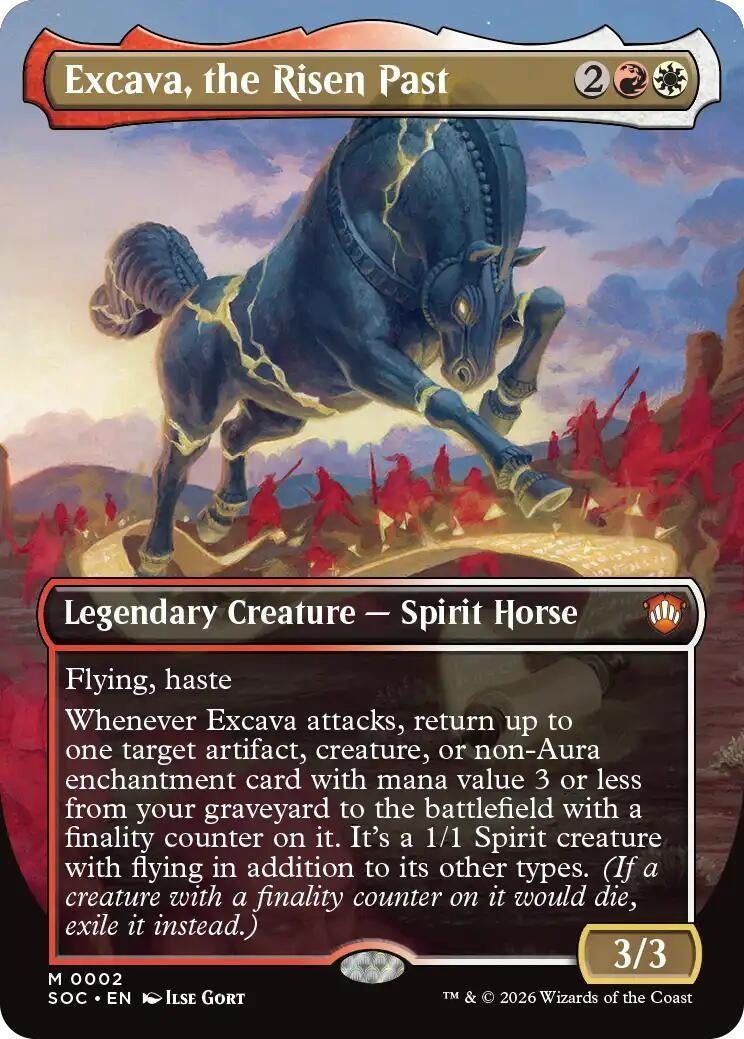 Image for Excava, the Risen Past (Borderless) (2) (Commander: Secrets of Strixhaven) - Magic: The Gathering