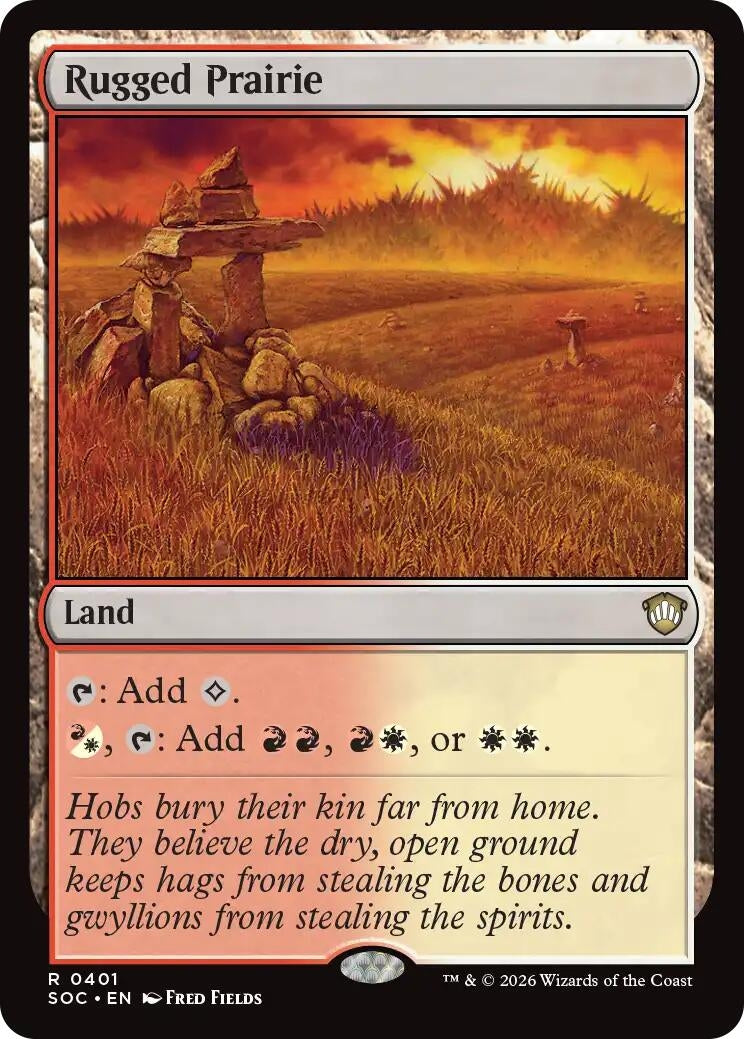 Image for Rugged Prairie (401) (Commander: Secrets of Strixhaven) - Magic: The Gathering