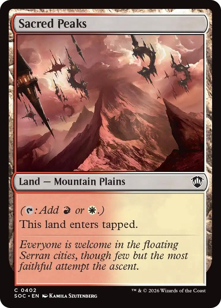 Image for Sacred Peaks (402) (Commander: Secrets of Strixhaven) - Magic: The Gathering