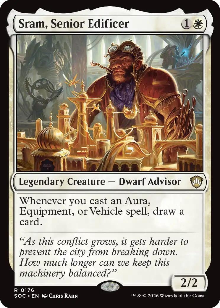 Image for Sram, Senior Edificer (176) (Commander: Secrets of Strixhaven) - Magic: The Gathering