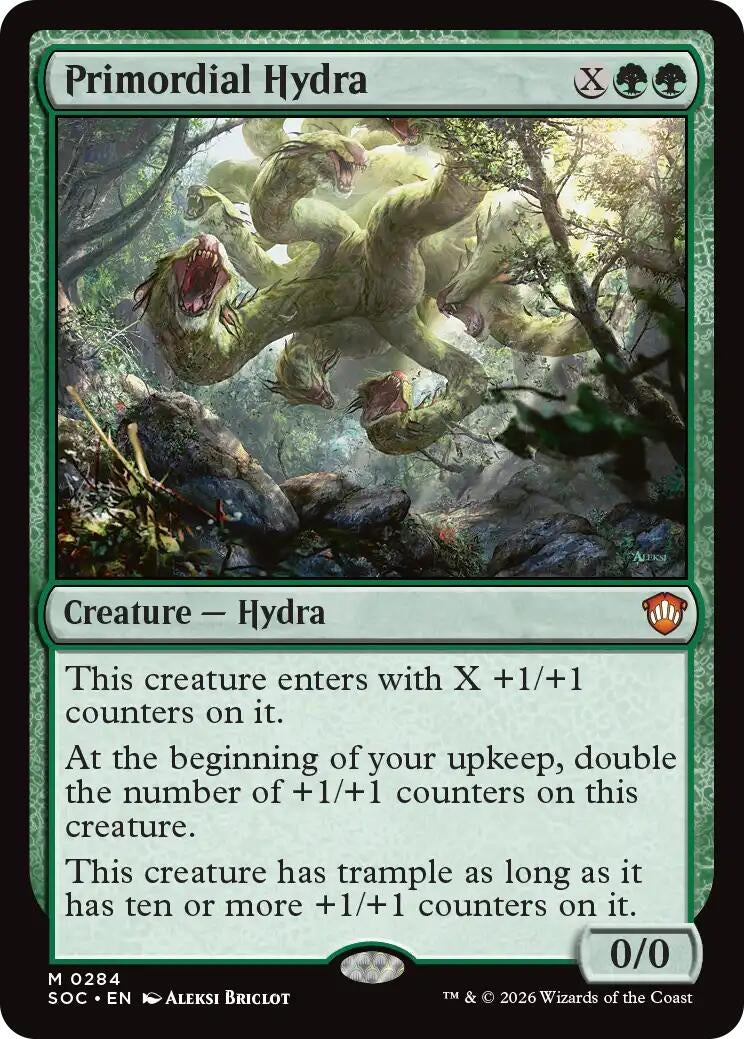 Image for Primordial Hydra (284) (Commander: Secrets of Strixhaven) - Magic: The Gathering