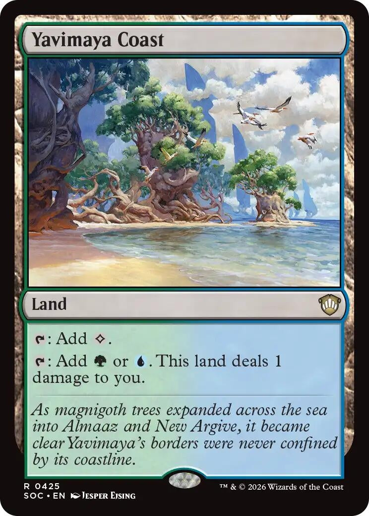 Image for Yavimaya Coast (425) (Commander: Secrets of Strixhaven) - Magic: The Gathering