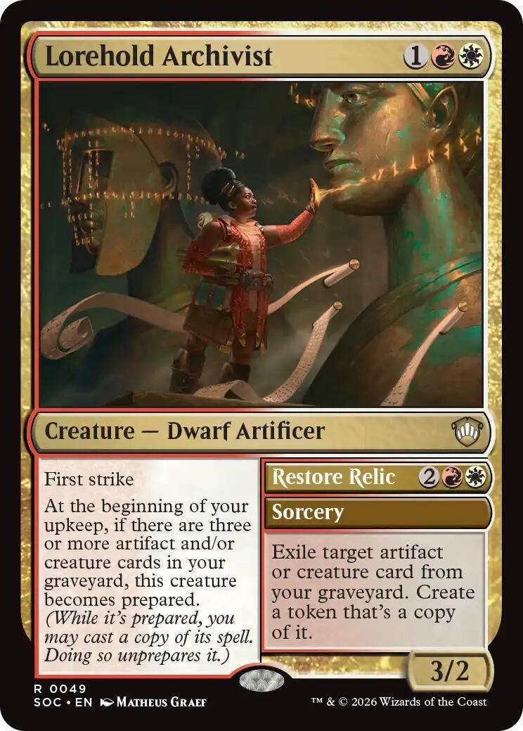 Image for Lorehold Archivist (49) (Commander: Secrets of Strixhaven) - Magic: The Gathering