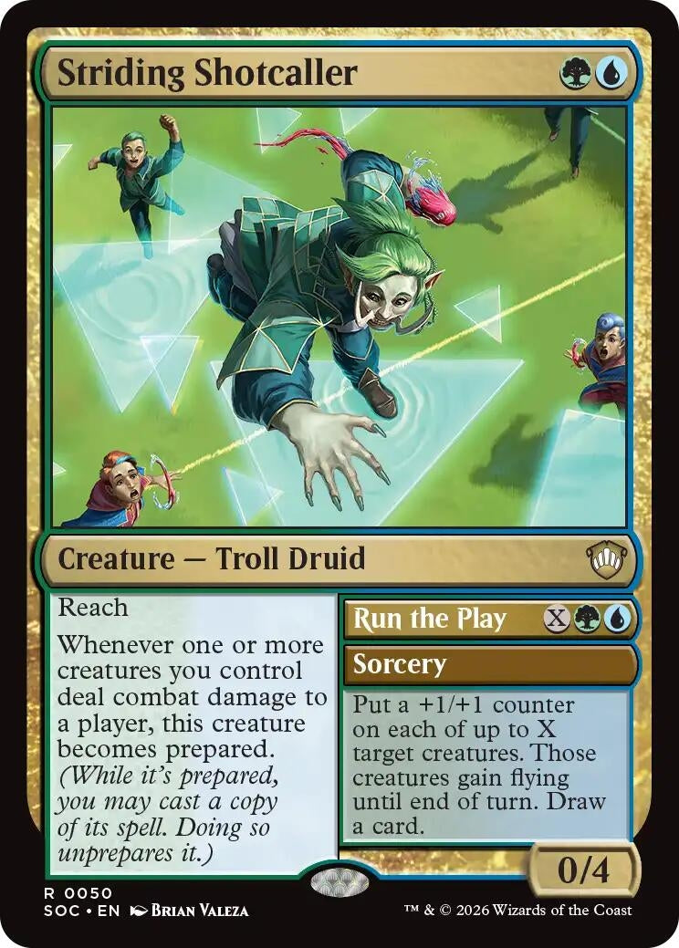 Image for Striding Shotcaller (50) (Commander: Secrets of Strixhaven) - Magic: The Gathering