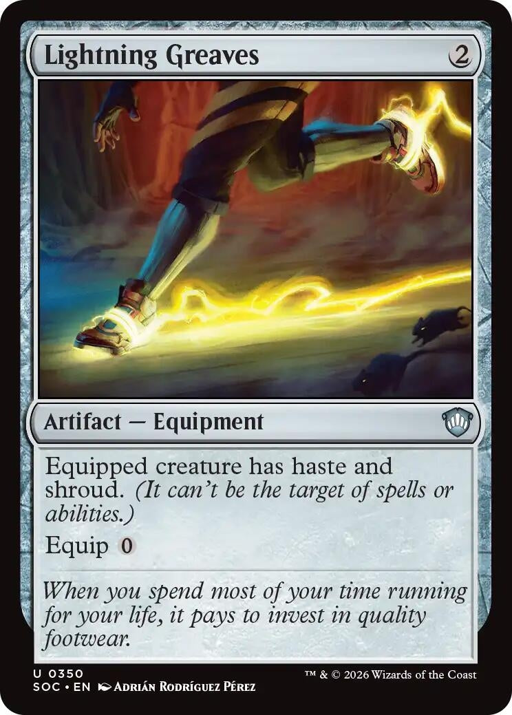 Image for Lightning Greaves (350) (Commander: Secrets of Strixhaven) - Magic: The Gathering
