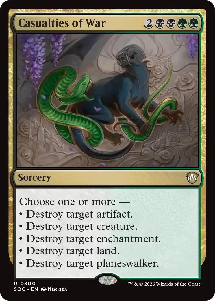 Image for Casualties of War (300) (Commander: Secrets of Strixhaven) - Magic: The Gathering