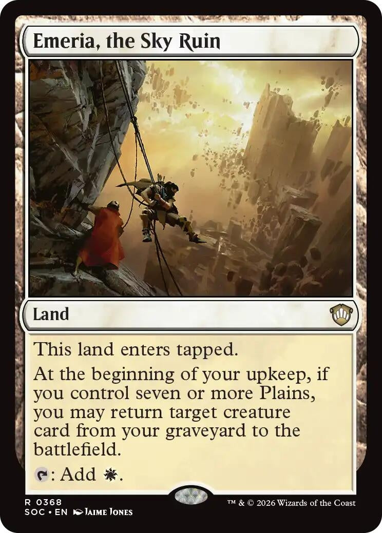 Image for Emeria, the Sky Ruin (368) (Commander: Secrets of Strixhaven) - Magic: The Gathering
