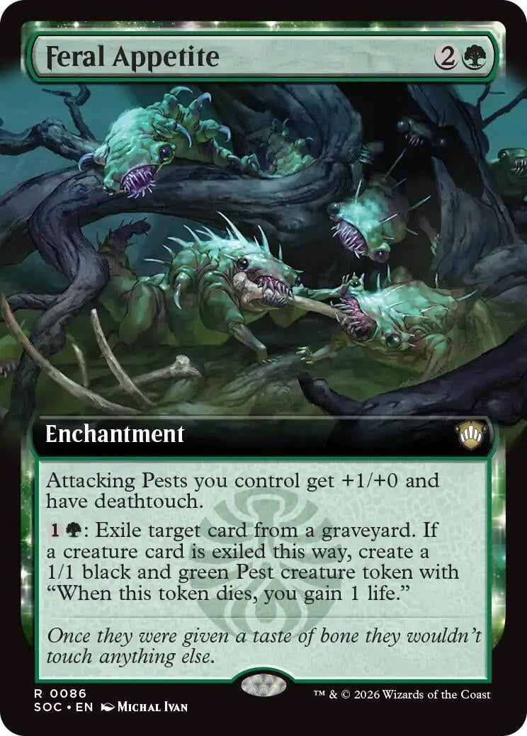 Image for Feral Appetite (Extended Art) (86) (Commander: Secrets of Strixhaven) - Magic: The Gathering