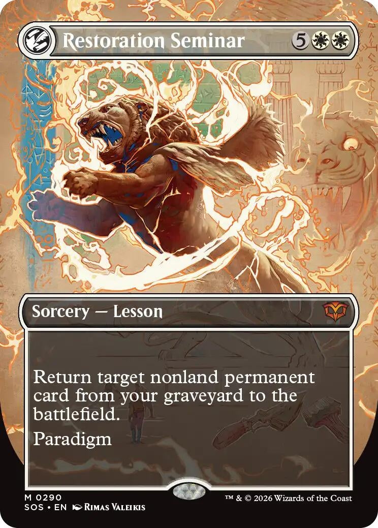 Image for Restoration Seminar (Borderless) (290) (Secrets of Strixhaven) - Magic: The Gathering