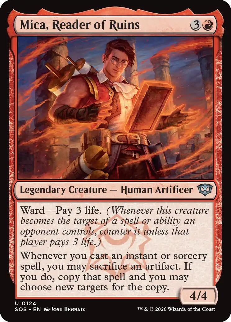 Image for Mica, Reader of Ruins (124) (Foil) (Secrets of Strixhaven) - Magic: The Gathering