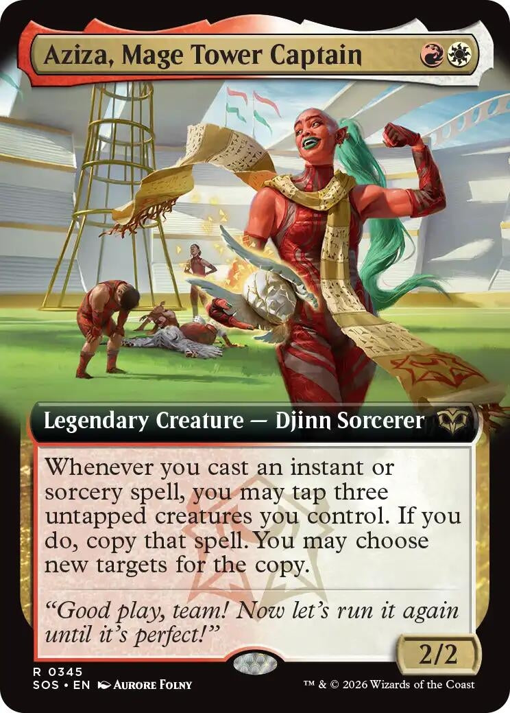 Image for Aziza, Mage Tower Captain (Extended Art) (345) (Foil) (Secrets of Strixhaven) - Magic: The Gathering