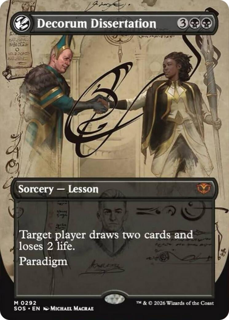 Image for Decorum Dissertation (Borderless) (292) (Foil) (Secrets of Strixhaven) - Magic: The Gathering