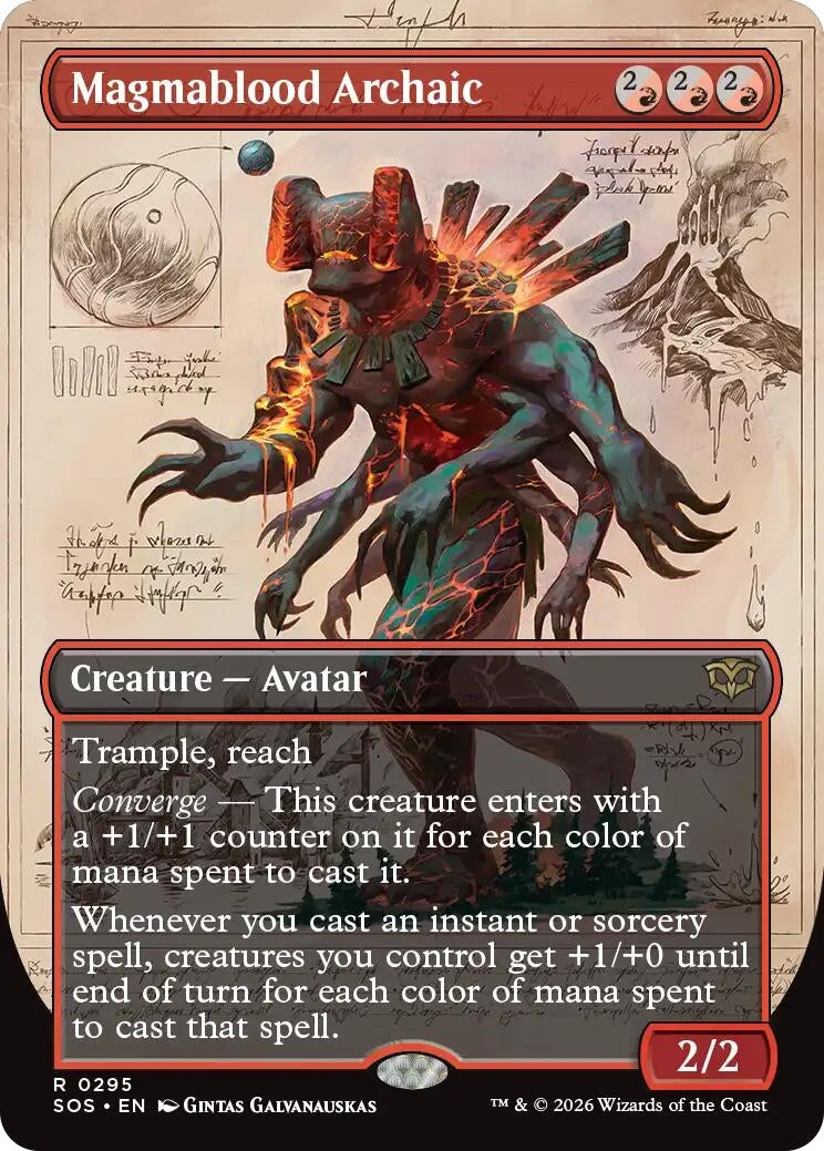 Image for Magmablood Archaic (Borderless) (295) (Foil) (Secrets of Strixhaven) - Magic: The Gathering