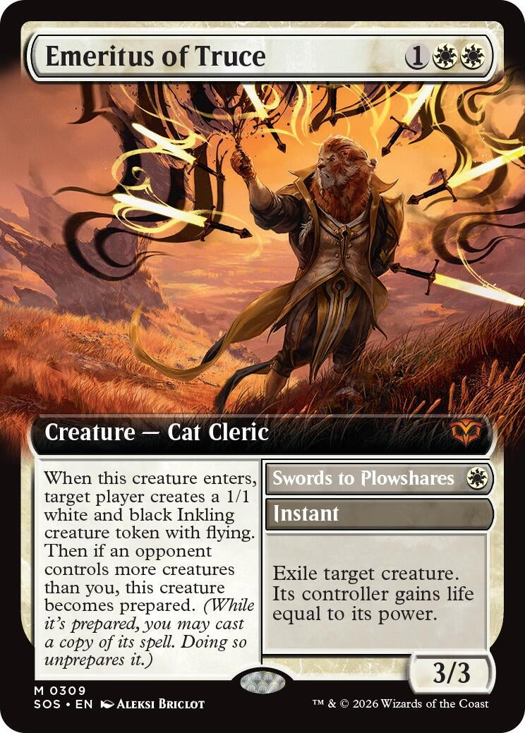 Image for Emeritus of Truce (Extended Art) (309) (Foil) (Secrets of Strixhaven) - Magic: The Gathering