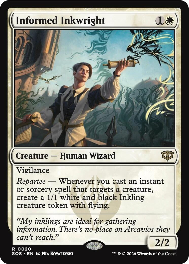 Image for Informed Inkwright (20) (Foil) (Secrets of Strixhaven) - Magic: The Gathering