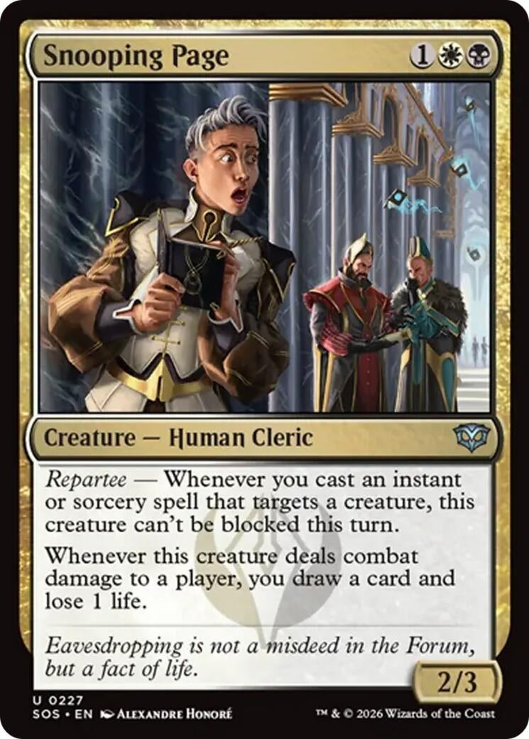 Image for Snooping Page (227) (Foil) (Secrets of Strixhaven) - Magic: The Gathering