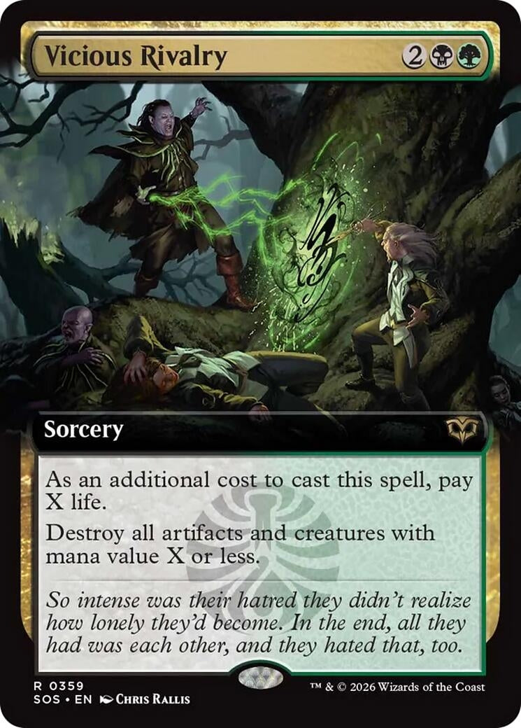 Image for Vicious Rivalry (Extended Art) (359) (Foil) (Secrets of Strixhaven) - Magic: The Gathering