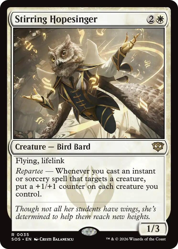 Image for Stirring Hopesinger (35) (Foil) (Secrets of Strixhaven) - Magic: The Gathering