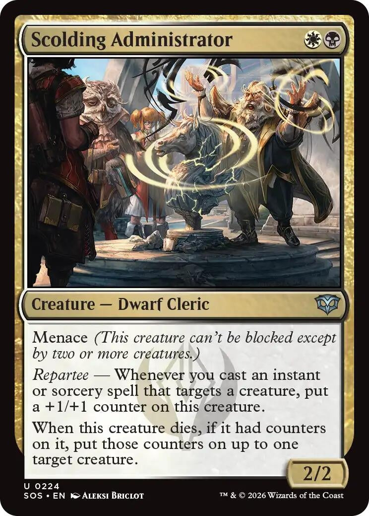 Image for Scolding Administrator (224) (Foil) (Secrets of Strixhaven) - Magic: The Gathering
