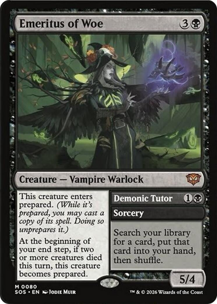 Image for Emeritus of Woe (80) (Foil) (Secrets of Strixhaven) - Magic: The Gathering