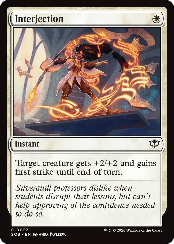 Image for Interjection (22) (Foil) (Secrets of Strixhaven) - Magic: The Gathering