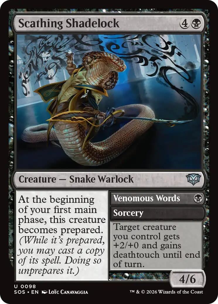Image for Scathing Shadelock (98) (Foil) (Secrets of Strixhaven) - Magic: The Gathering