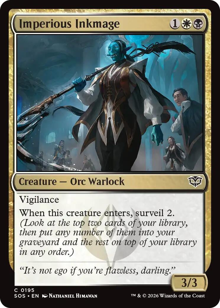 Image for Imperious Inkmage (195) (Foil) (Secrets of Strixhaven) - Magic: The Gathering