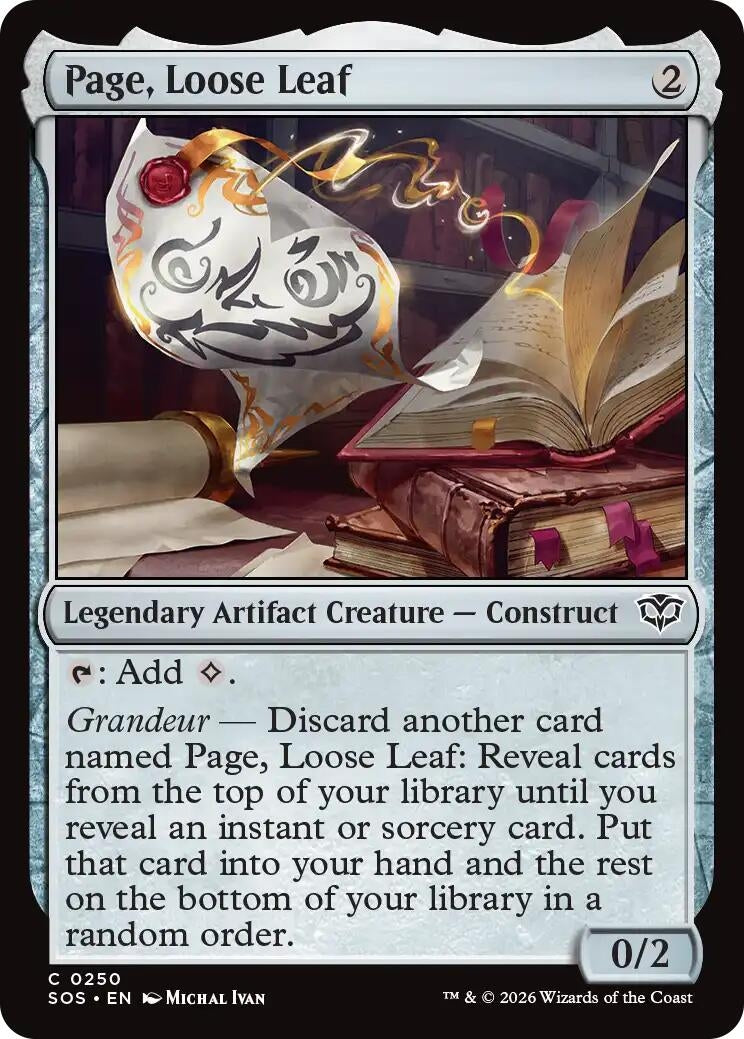 Image for Page, Loose Leaf (250) (Foil) (Secrets of Strixhaven) - Magic: The Gathering