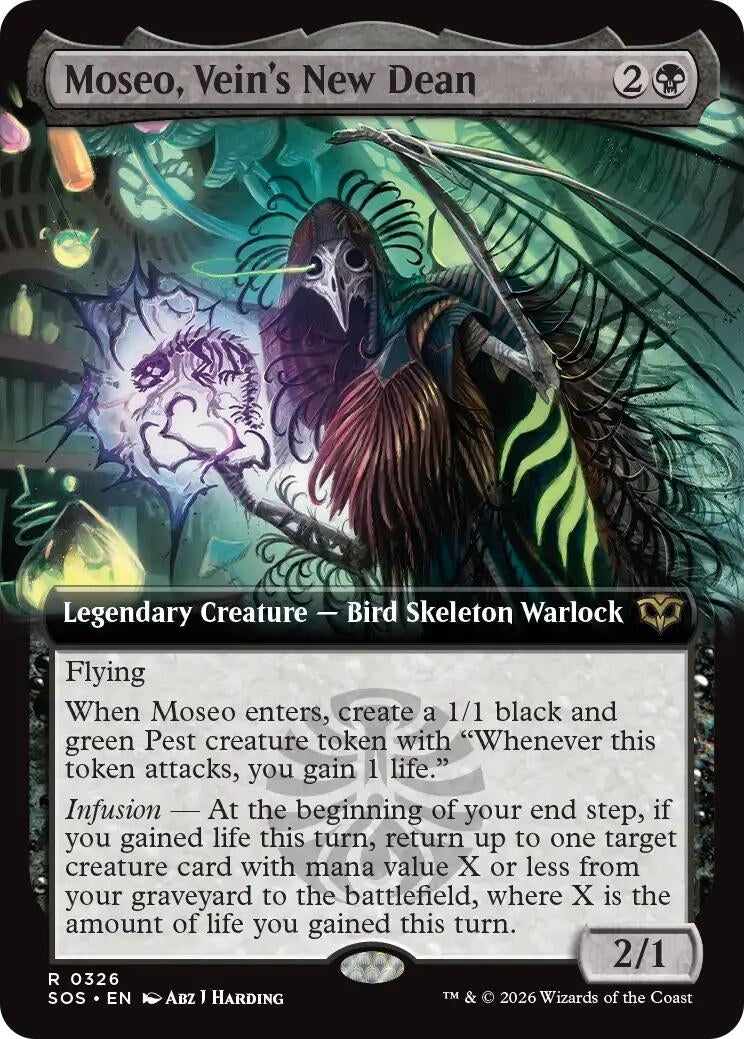 Image for Moseo, Vein's New Dean (Extended Art) (326) (Foil) (Secrets of Strixhaven) - Magic: The Gathering