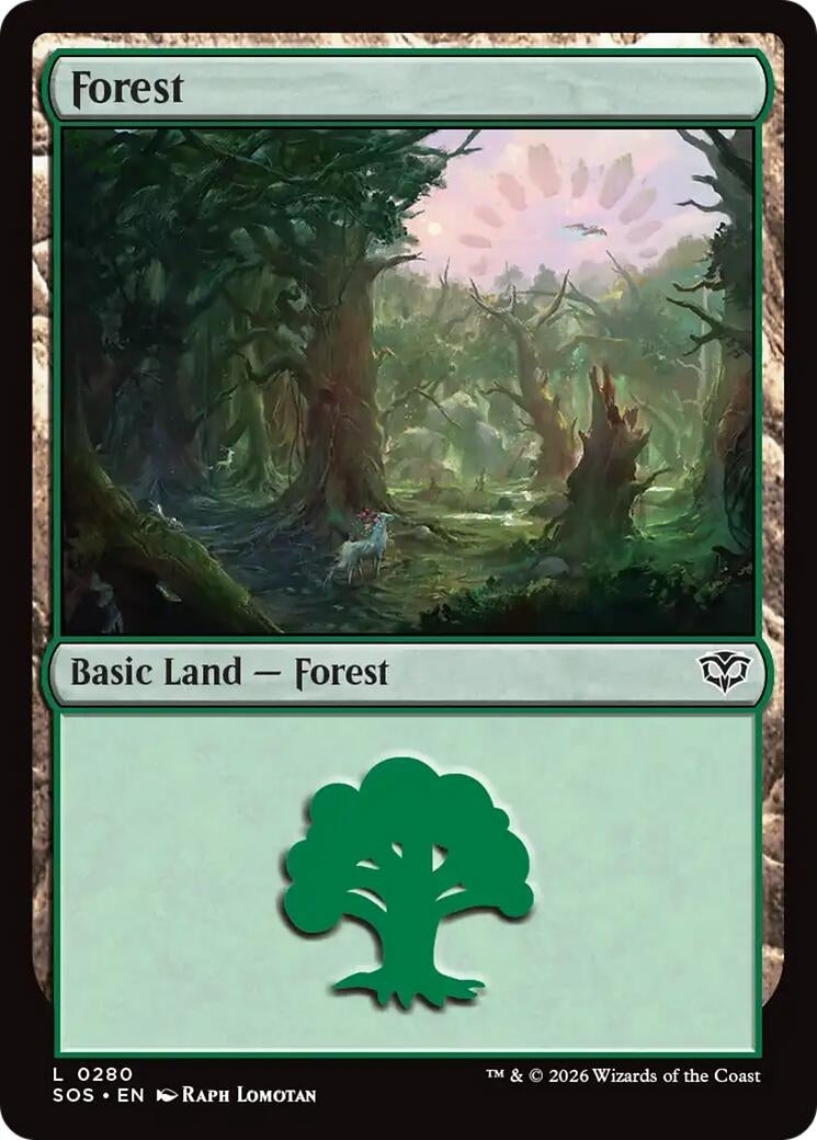 Image for Forest (0280) (280) (Foil) (Secrets of Strixhaven) - Magic: The Gathering