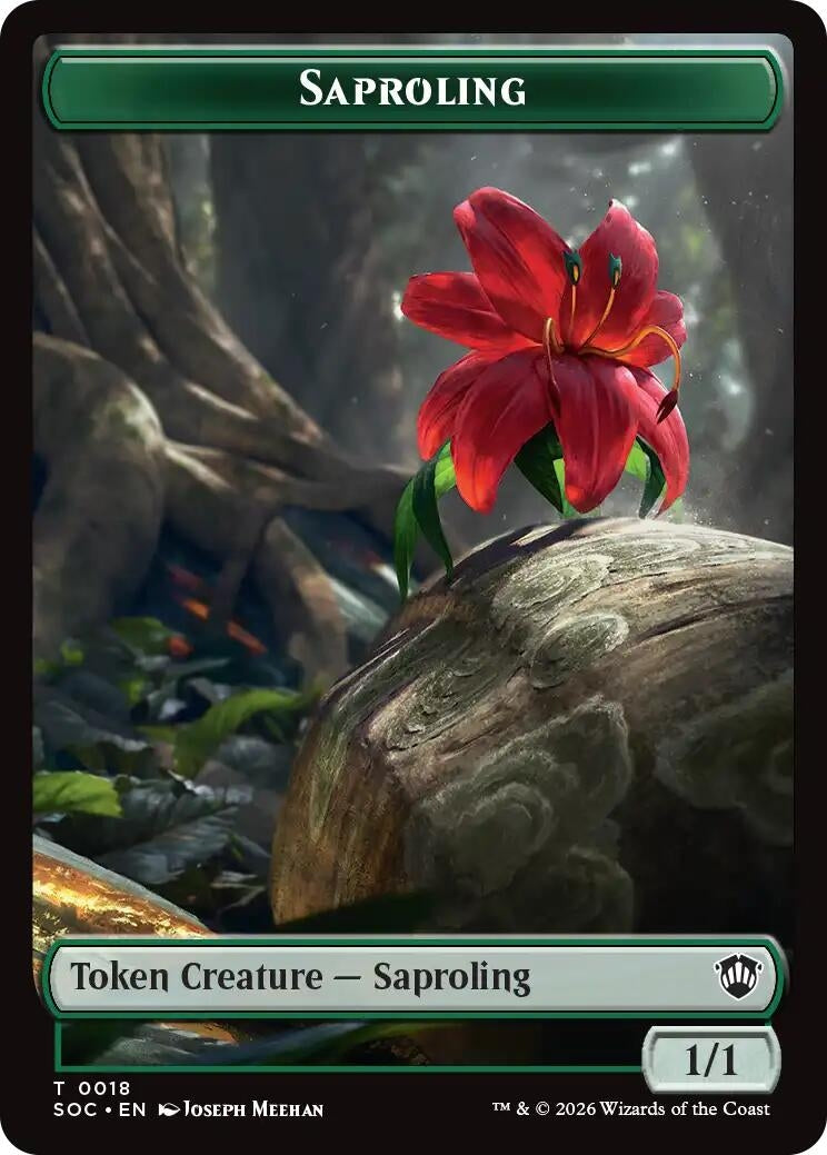 Image for Saproling // Pest (0023) Double-Sided Token (18 // 23) (Foil) (Commander: Secrets of Strixhaven) - Magic: The Gathering