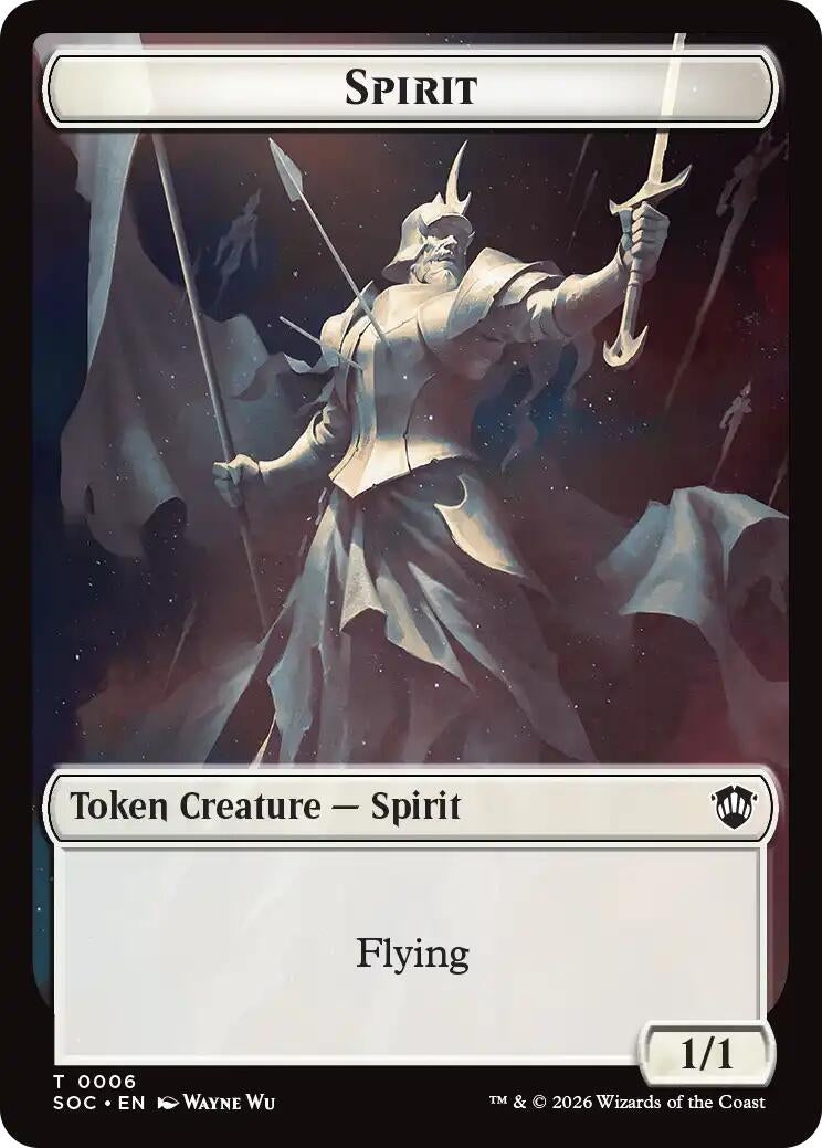 Image for Spirit (0006) // Illusion Double-Sided Token (6 // 7) (Foil) (Commander: Secrets of Strixhaven) - Magic: The Gathering