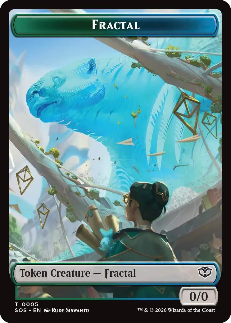 Image for Fractal (0005) // Pest (0009) Double-Sided Token (5 // 9) (Foil) (Secrets of Strixhaven) - Magic: The Gathering