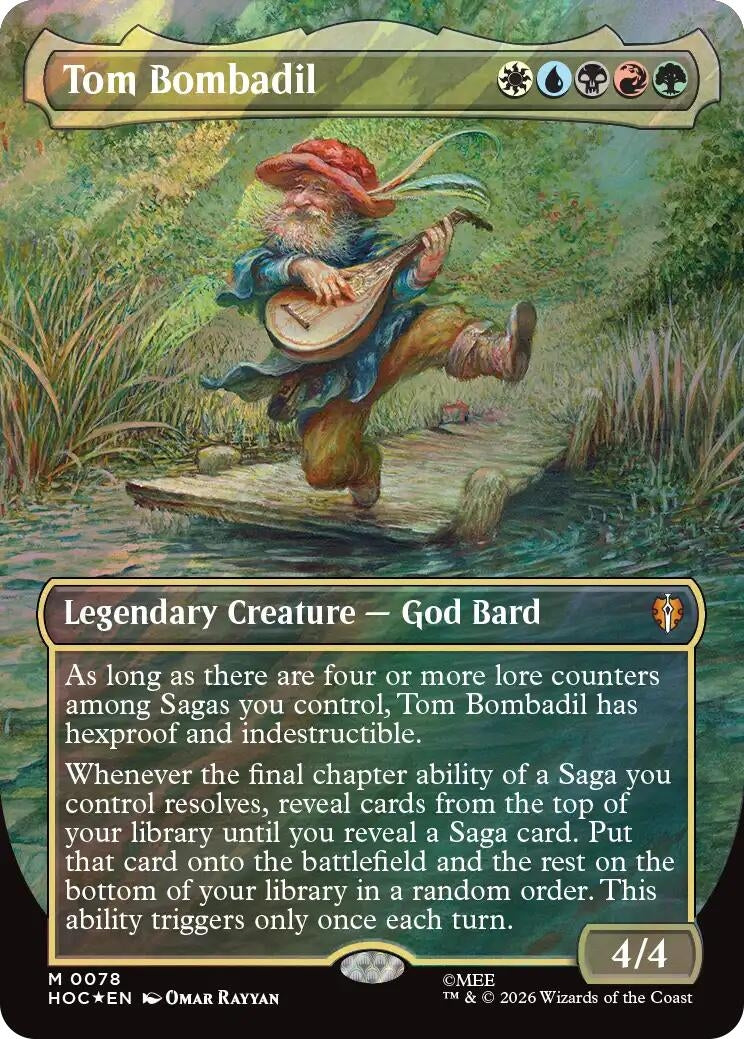 Image for Tom Bombadil (Borderless) (Surge Foil) (78) (Foil) (The Hobbit: Eternal-Legal) (HOC) - Magic: The Gathering