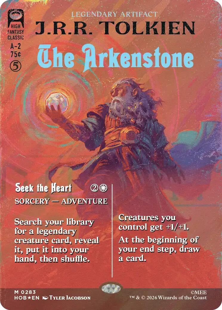 Image for The Arkenstone (Borderless) (Surge Foil) (283) (Foil) (The Hobbit) (HOB) - Magic: The Gathering