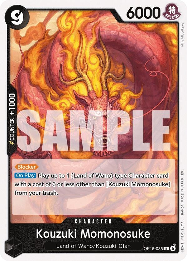 Image for Kouzuki Momonosuke (085) (OP16-085) (Foil) (The Time of Battle) - One Piece Card Game
