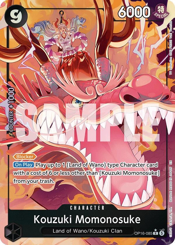 Image for Kouzuki Momonosuke (085) (Alternate Art) (OP16-085) (Foil) (The Time of Battle) - One Piece Card Game
