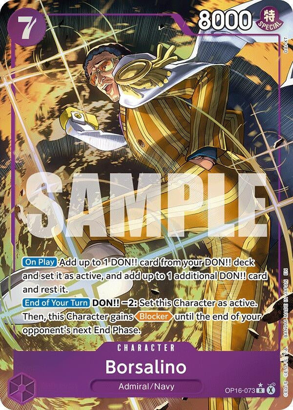 Image for Borsalino (Alternate Art) (OP16-073) (Foil) (The Time of Battle) - One Piece Card Game