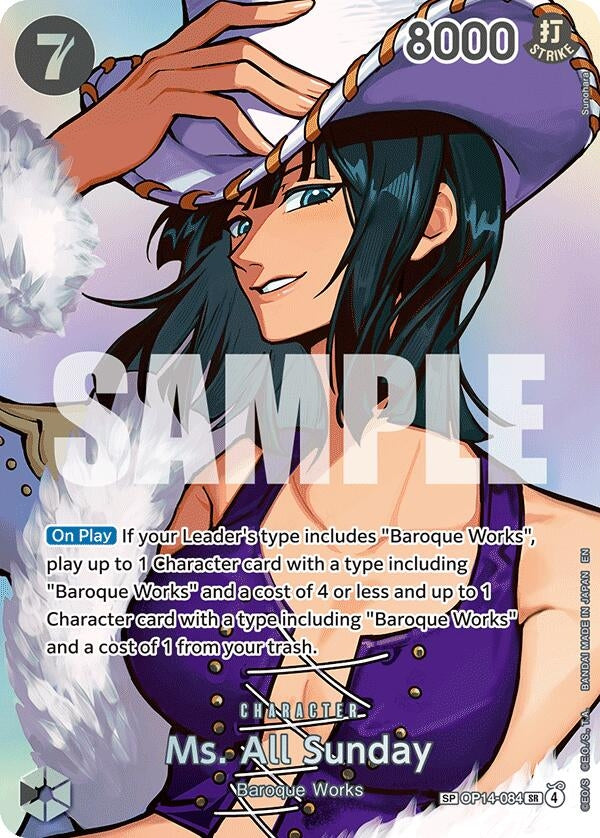 Image for Ms. All Sunday (SP) (OP14-084) (Foil) (The Time of Battle) - One Piece Card Game