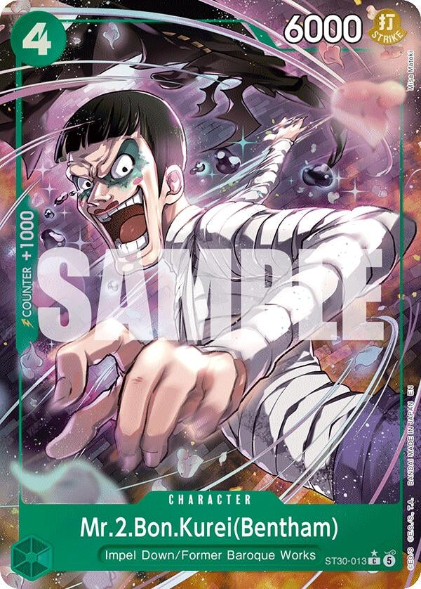 Image for Mr.2.Bon.Kurei(Bentham) (Full Art) (ST30-013) (Foil) (ST-30: Starter Deck 30 EX Luffy & Ace) (ST-30) - One Piece Card Game