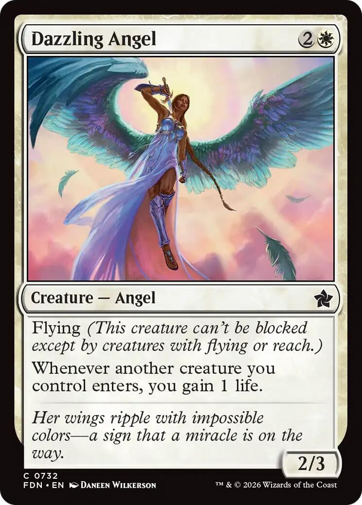 Image for Dazzling Angel (0732) (732) (Foundations) - Magic: The Gathering