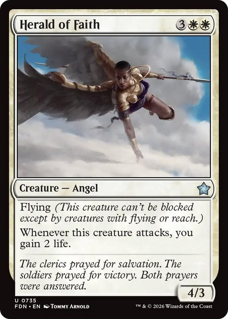 Image for Herald of Faith (0735) (735) (Foundations) - Magic: The Gathering