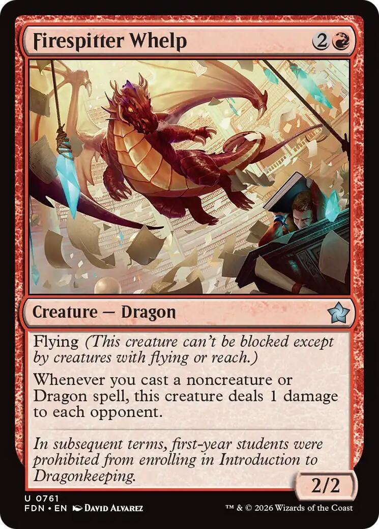 Image for Firespitter Whelp (0761) (761) (Foundations) - Magic: The Gathering
