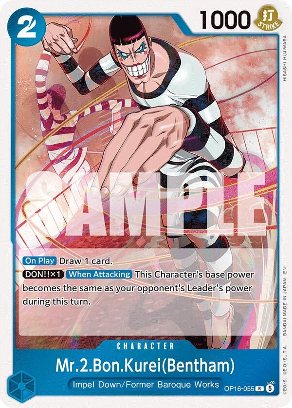 Image for Mr.2.Bon.Kurei(Bentham) (055) (OP16-055) (Foil) (The Time of Battle) - One Piece Card Game